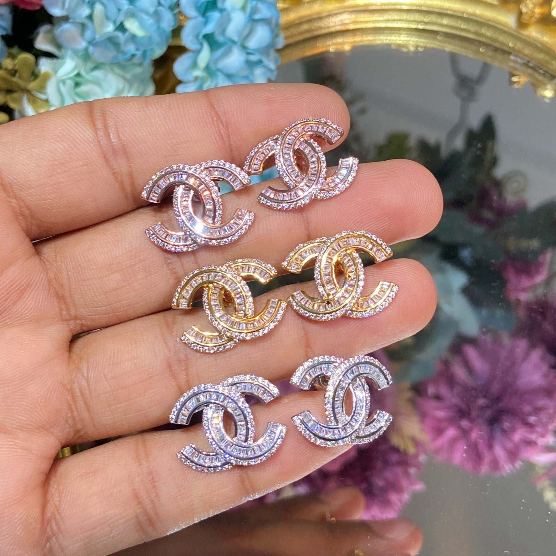 CC retailer earrings