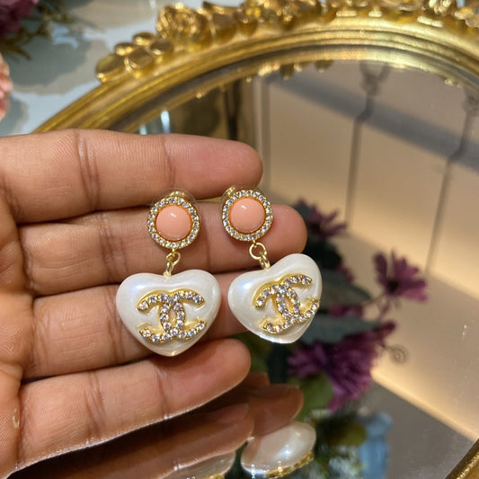 CC HEART DROP EARRINGS