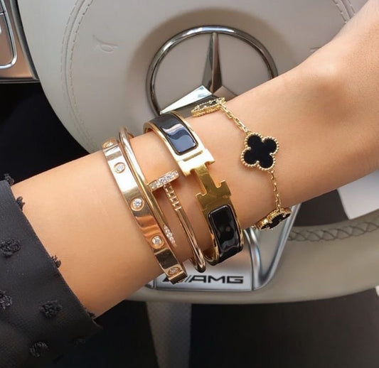 BLACK BEAUTY STACK (4 BRACELETS)