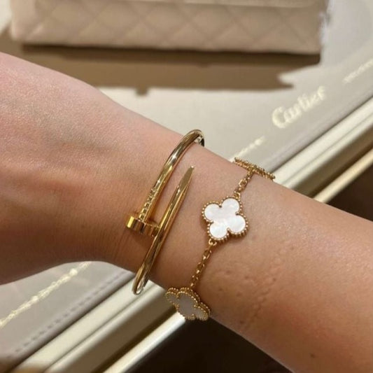 CLOVER STACK (WHITE + GOLD)