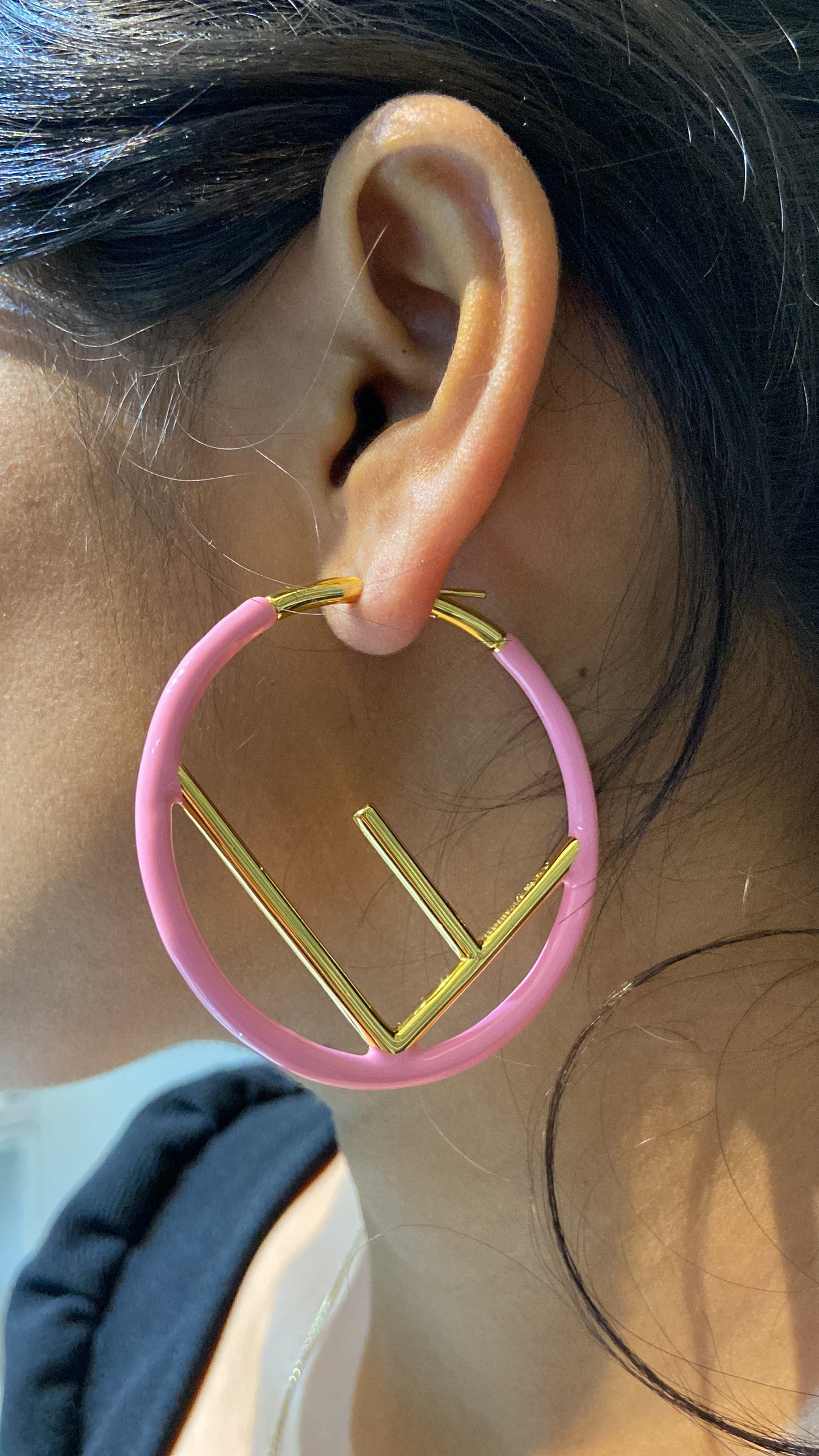 Fen large pink hoops