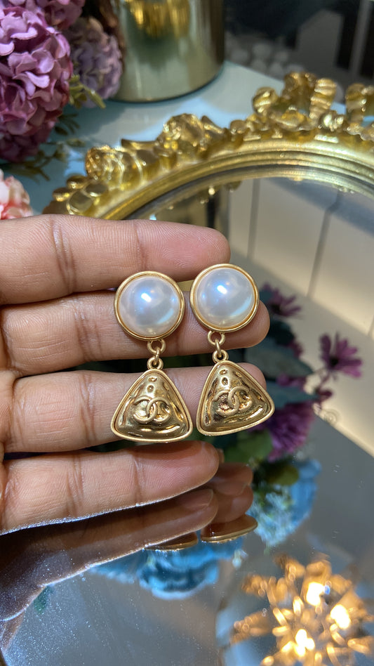 cc pear triangle earrings