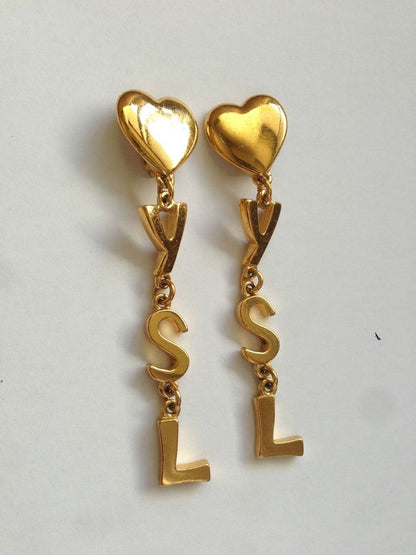 YL heart gold earrings