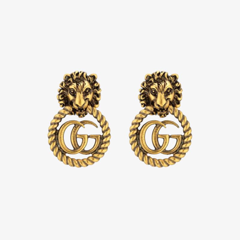 GG LION TRIBAL EARRING