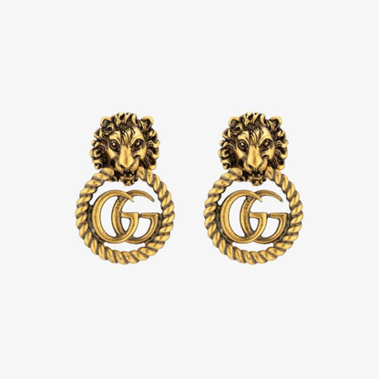 GG LION TRIBAL EARRING