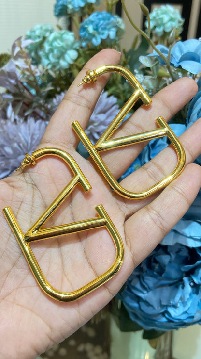 Oversized Val gold Hoops