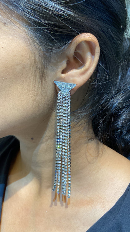 Pra long cocktail diamond earring