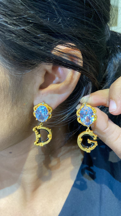 DG blue stone earrings