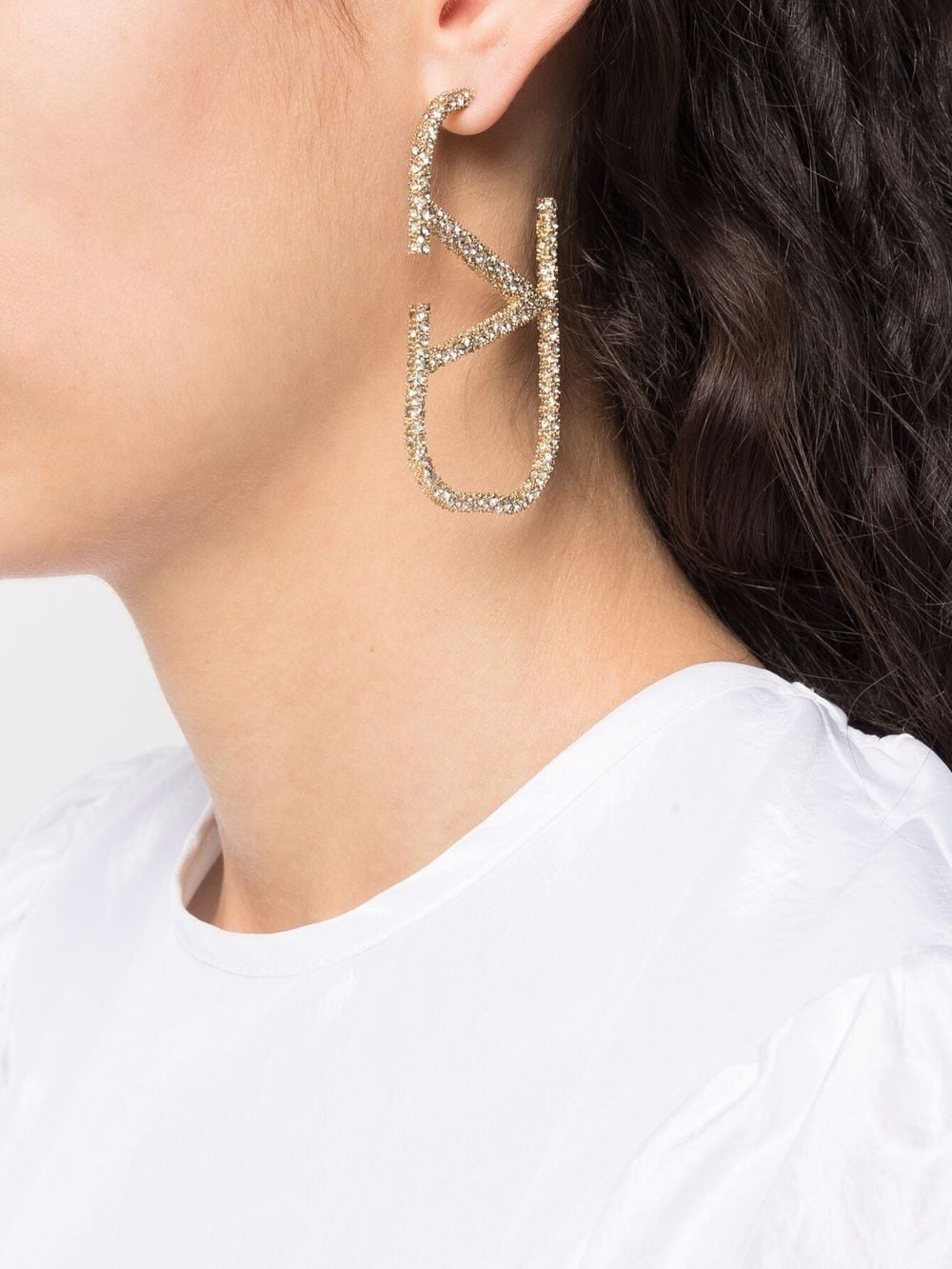 Oversized Val Diamond Hoops