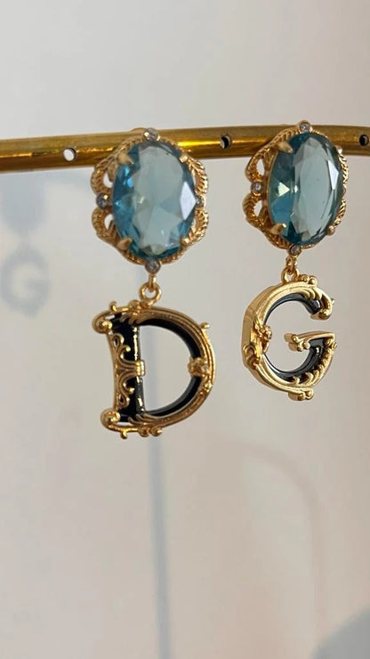 DG blue stone earrings